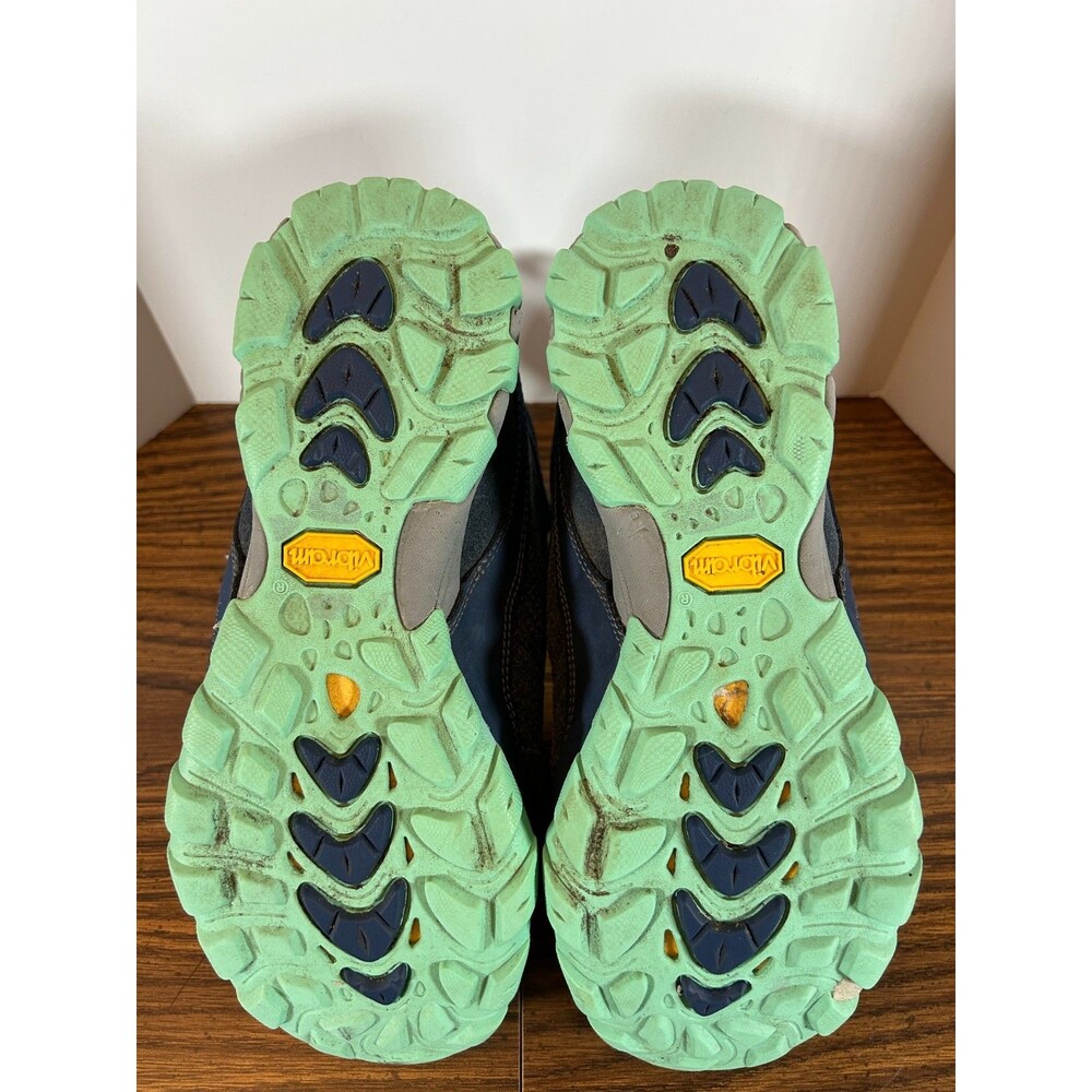 Ahnu By Teva Sugarpine High Waterproof Size 8 Vibram Hiking Boots Blue Gray - Picture 7 of 7